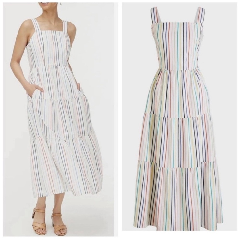 JCrew Primary Candy Stripe Sundress, Size 8